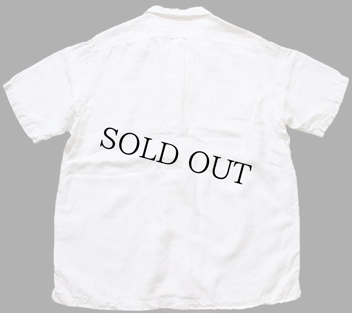 画像2: 90s ポロ ラルフローレン ワンポイント 織り柄 半袖 リネン×シルク オープンカラーシャツ アイボリー XL★CALDWELL (2)