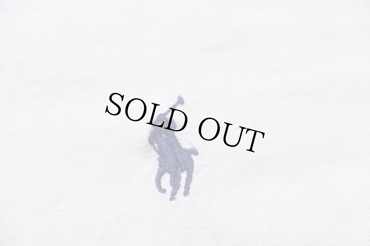 画像6: 90s ポロ ラルフローレン ワンポイント 織り柄 半袖 リネン×シルク オープンカラーシャツ アイボリー XL★CALDWELL (6)