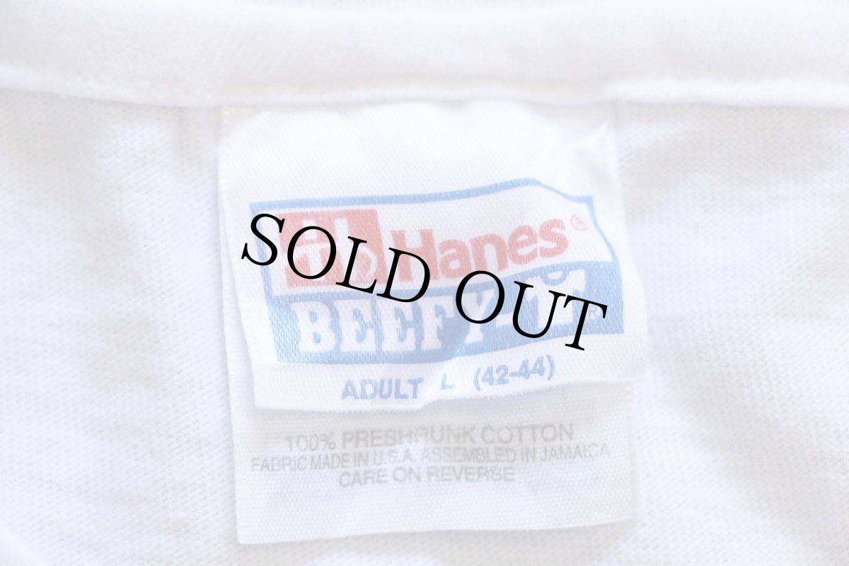 画像4: 90s Hanes 無地 コットンTシャツ 白 L (4)