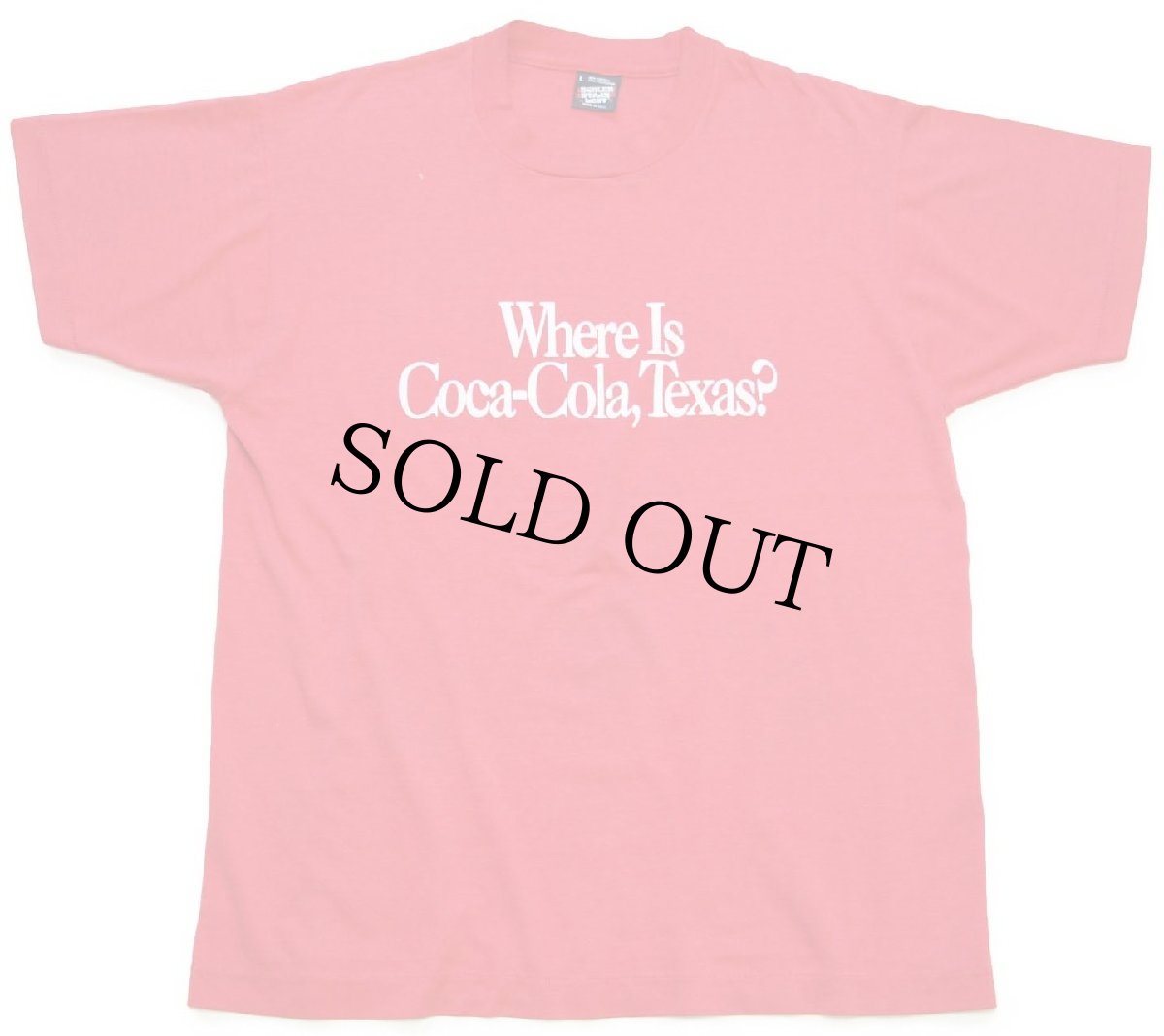 画像2: 90s USA製 Where Is Coca-Cola, Texas? コカコーラ ひび割れプリント Tシャツ 赤 L (2)