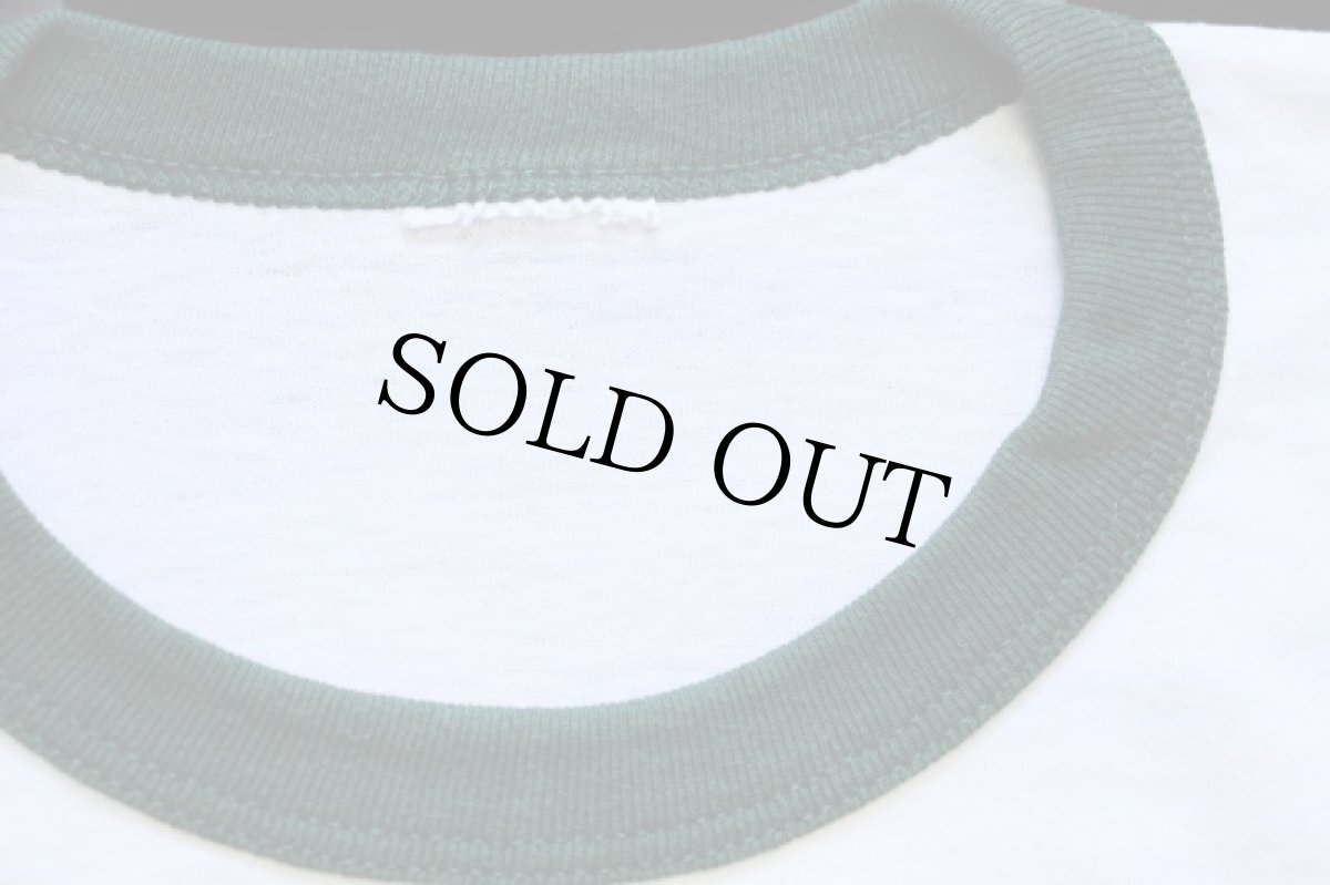 画像5: 00s 100% C.S.H.S. LEADER FROM HEAD... TO TAIL GATORS 両面プリント リンガーTシャツ 白×濃緑 (5)