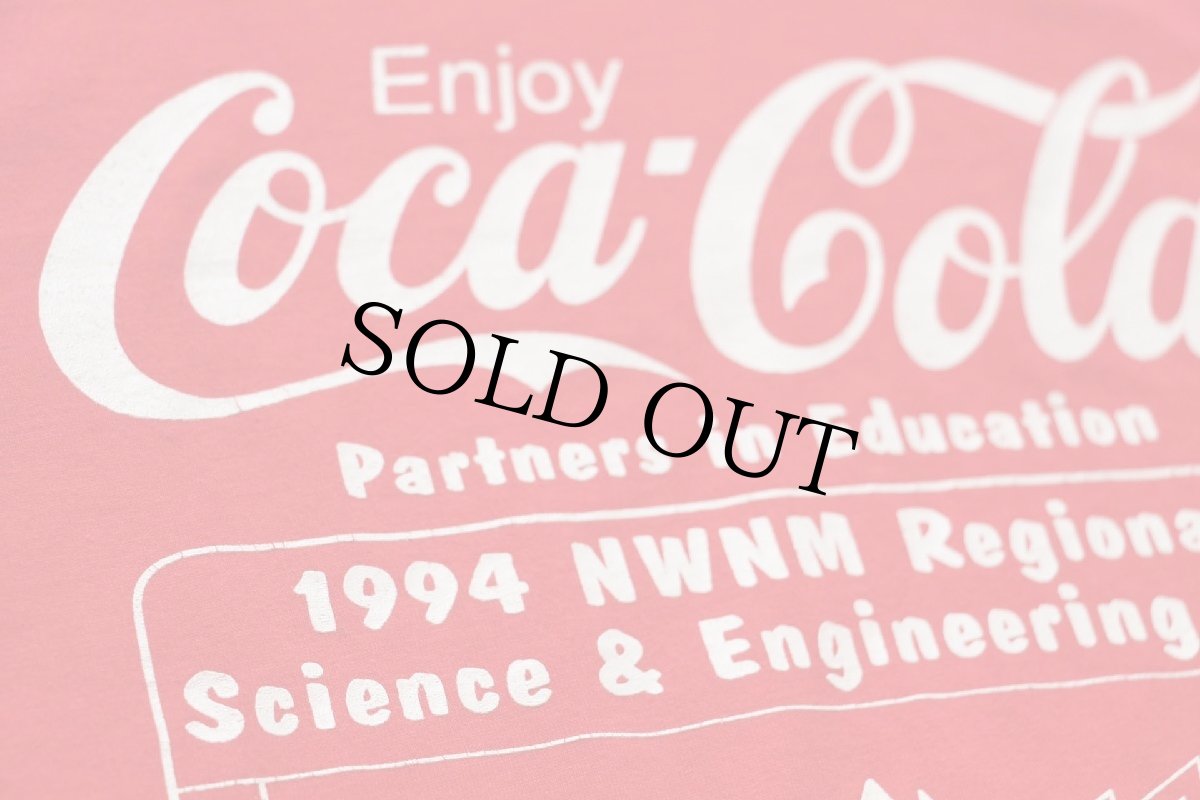画像4: 90s USA製 Hanes Coca-Colaコカコーラ 1994 NWNM Regional Science & Engineering Fair 両面プリント Tシャツ 赤 XL (4)
