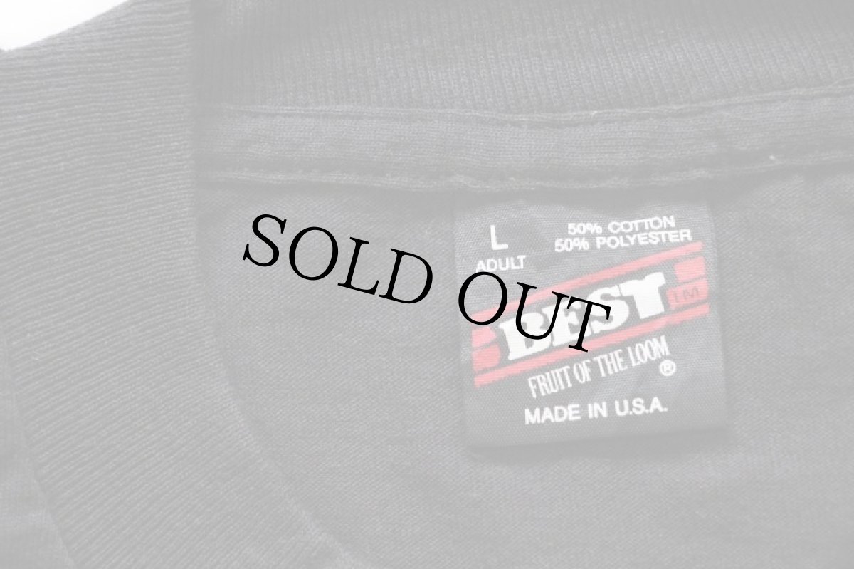 画像4: 90s USA製 FRUIT OF THE LOOM BEST 無地 Tシャツ 黒 L (4)