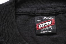 画像4: 90s USA製 FRUIT OF THE LOOM BEST 無地 Tシャツ 黒 L (4)