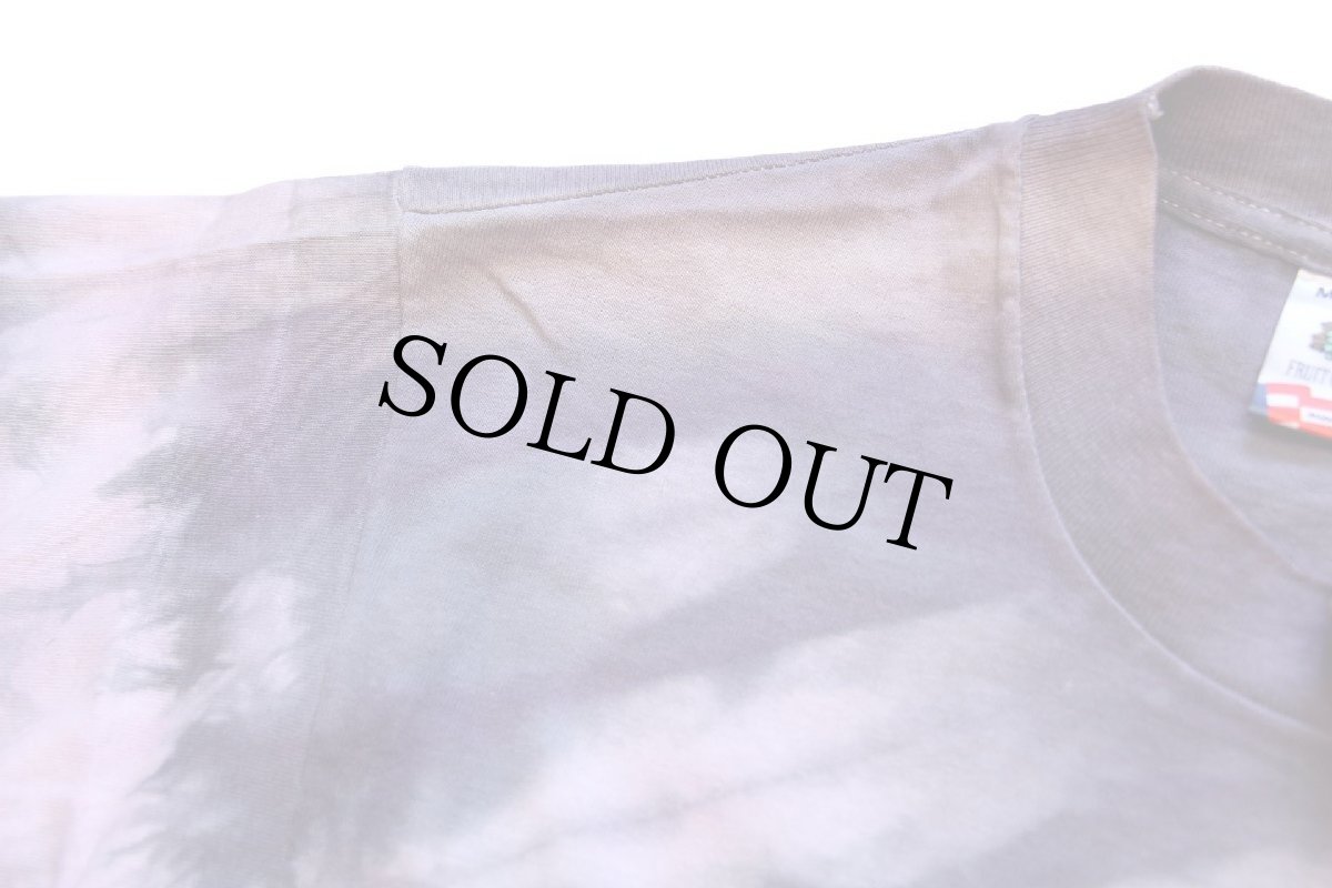 画像6: 90s USA製 Kickback 1-900-EAT FOAM サーフィン 蛍光プリント アート タイダイ染め コットンTシャツ M (6)