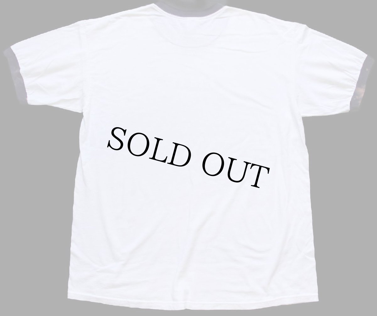 画像3: 00s LMTC WASHINGTON,D.C.2002 ワシントンDC ひび割れプリント コットン リンガーTシャツ 白×ナス紺 XL (3)