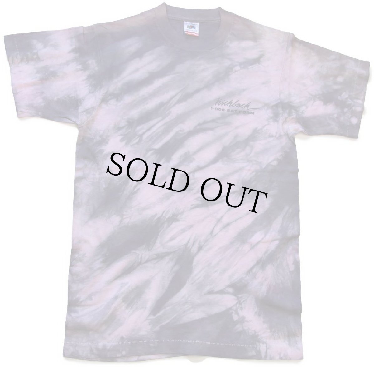 画像2: 90s USA製 Kickback 1-900-EAT FOAM サーフィン 蛍光プリント アート タイダイ染め コットンTシャツ M (2)