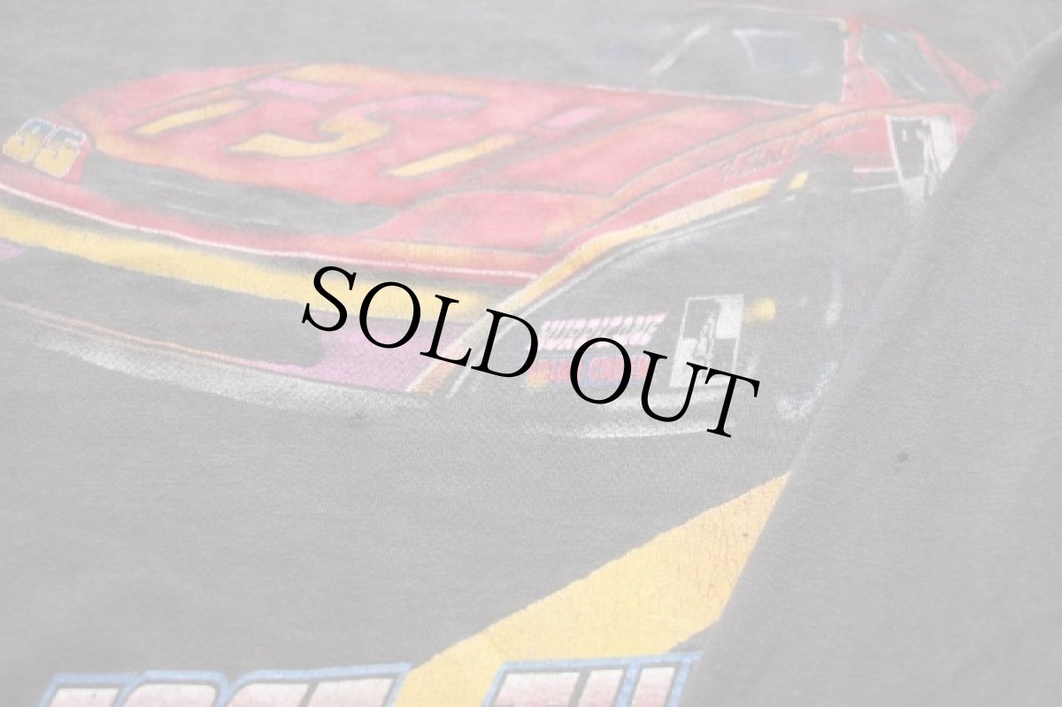 画像6: 90s NASCAR GO FAST,TURN LEFT! コットンTシャツ 黒 フェード (6)