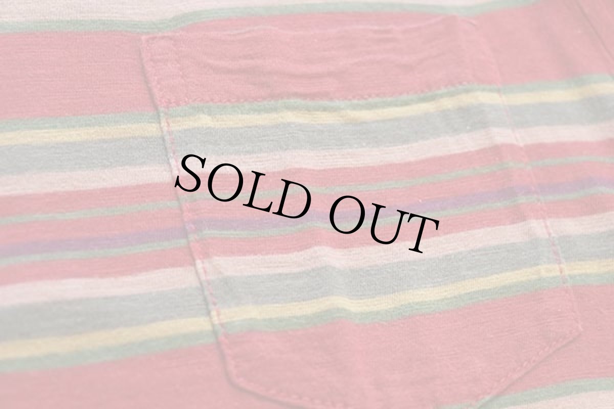 画像5: ポロ ラルフローレン CUSTOM FIT ラグ柄 コットン ポケットTシャツ M (5)