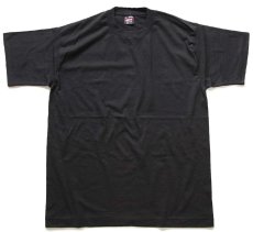 画像2: 90s USA製 FRUIT OF THE LOOM BEST 無地 Tシャツ 黒 L (2)