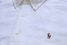 画像5: 00s ラルフローレン CLASSIC FIT ワンポイント ボタンダウン オックスフォード コットンシャツ 白 16.5 (5)