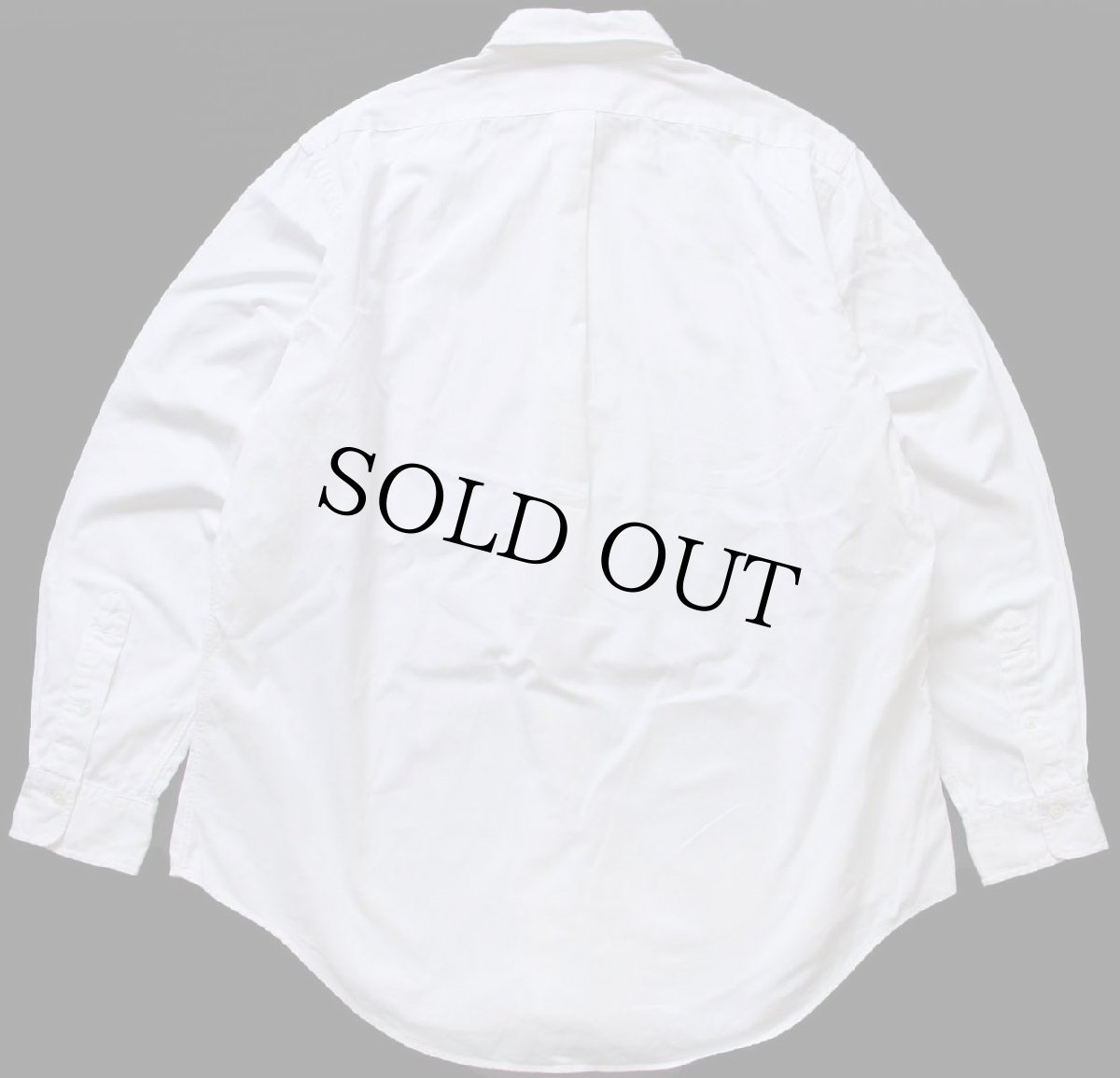 画像2: 90s ポロ ラルフローレン ワンポイント ボタンダウン コットンシャツ 白 L★47 (2)