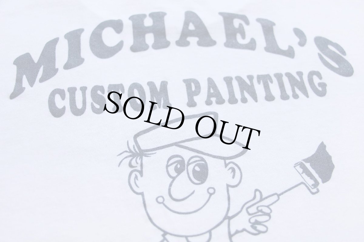 画像4: 80s USA製 MICHAEL'S CUSTOM PAINTING イラスト バックプリント Tシャツ 白 (4)