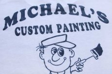 画像4: 80s USA製 MICHAEL'S CUSTOM PAINTING イラスト バックプリント Tシャツ 白 (4)