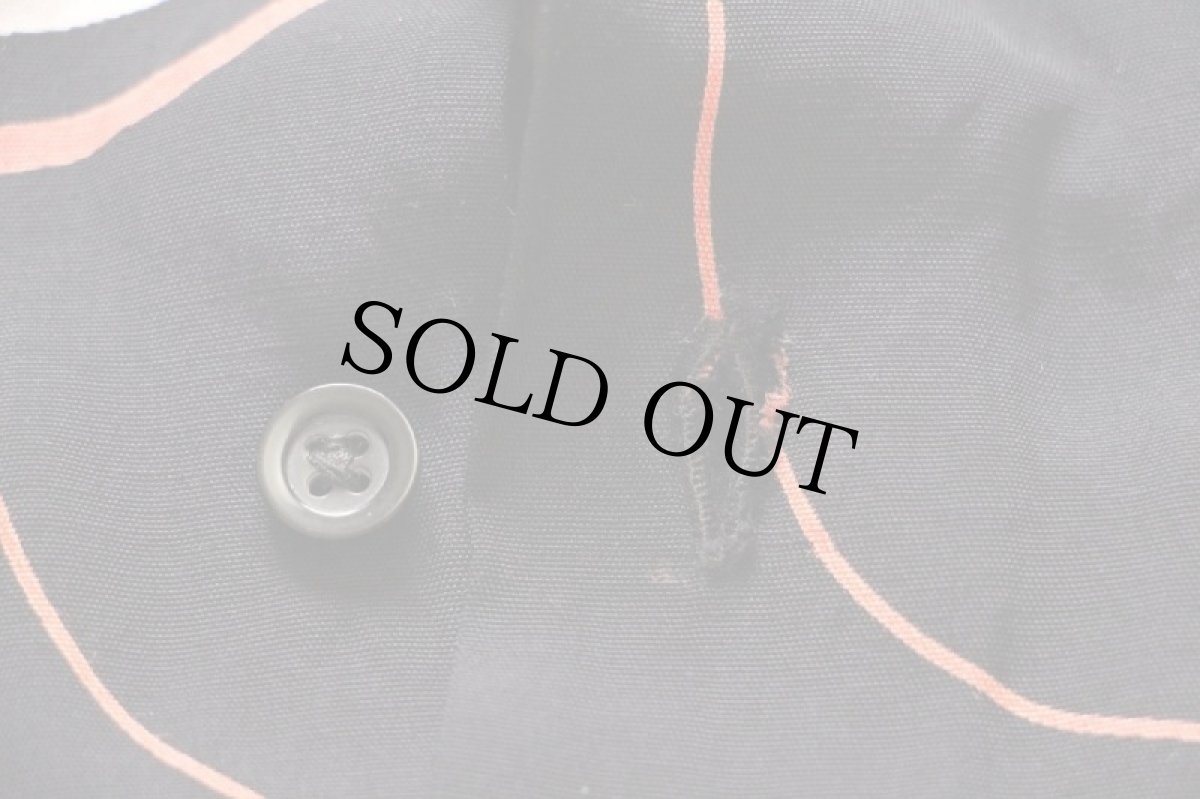 画像7: UNKNOWN アトミック柄 半袖 レーヨンシャツ 黒 (7)