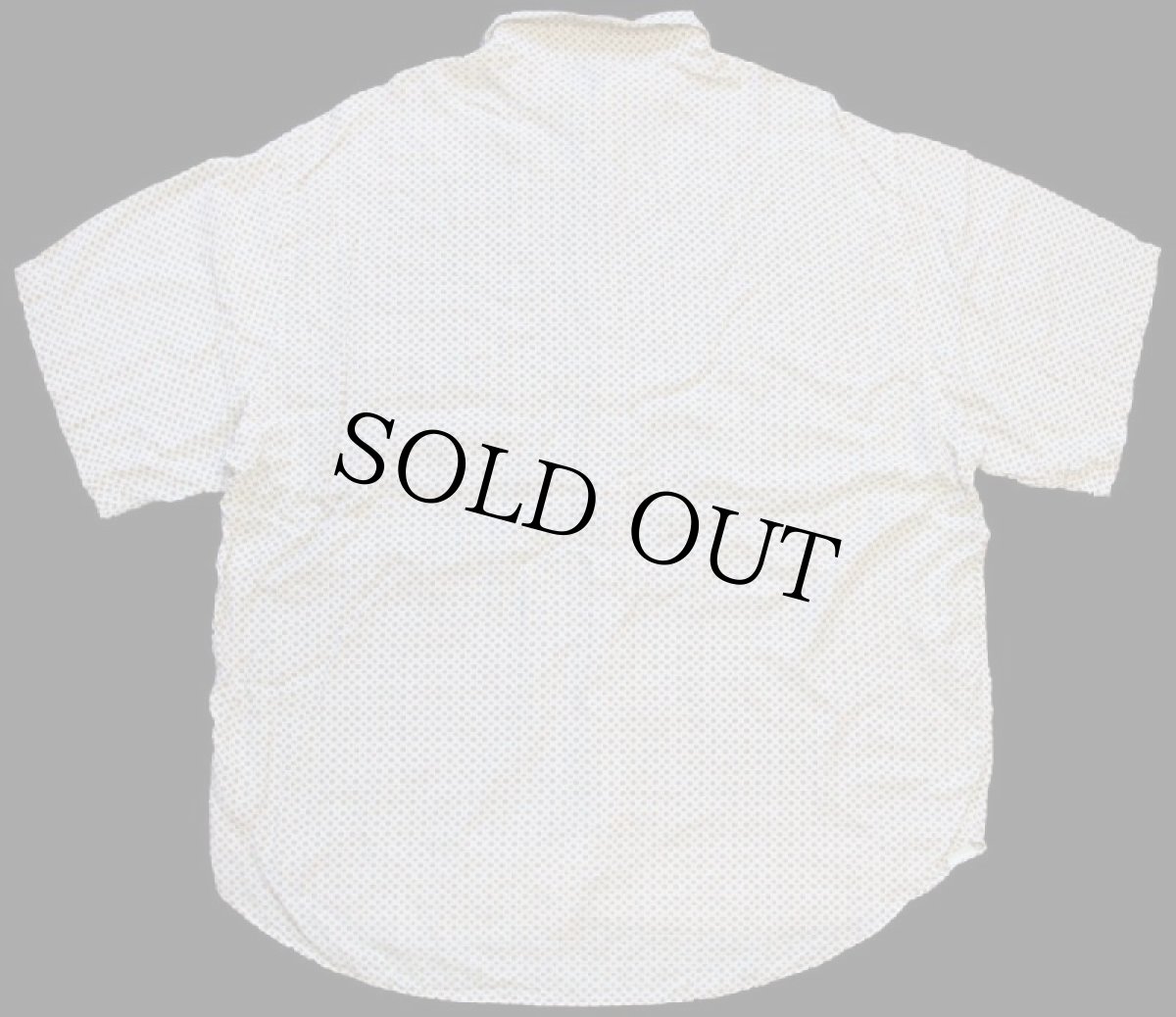 画像2: 90s イタリア製 CRIVER ランダム ドット柄 半袖 レーヨンシャツ 白×薄茶 XL (2)