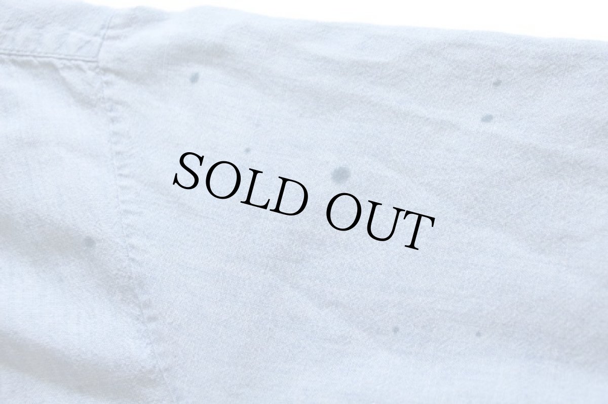 画像7: 60s USA製 Washington DEE CEE ペンキ飛び 半袖 コットン シャンブレーシャツ ボロ S (7)