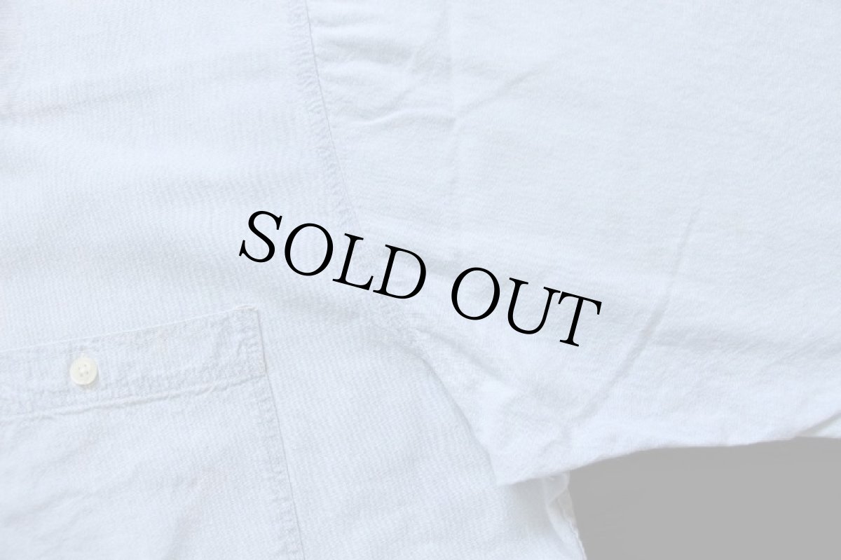 画像6: 90s GAPギャップ 無地 半袖 コットン シャンブレーシャツ フェード L (6)