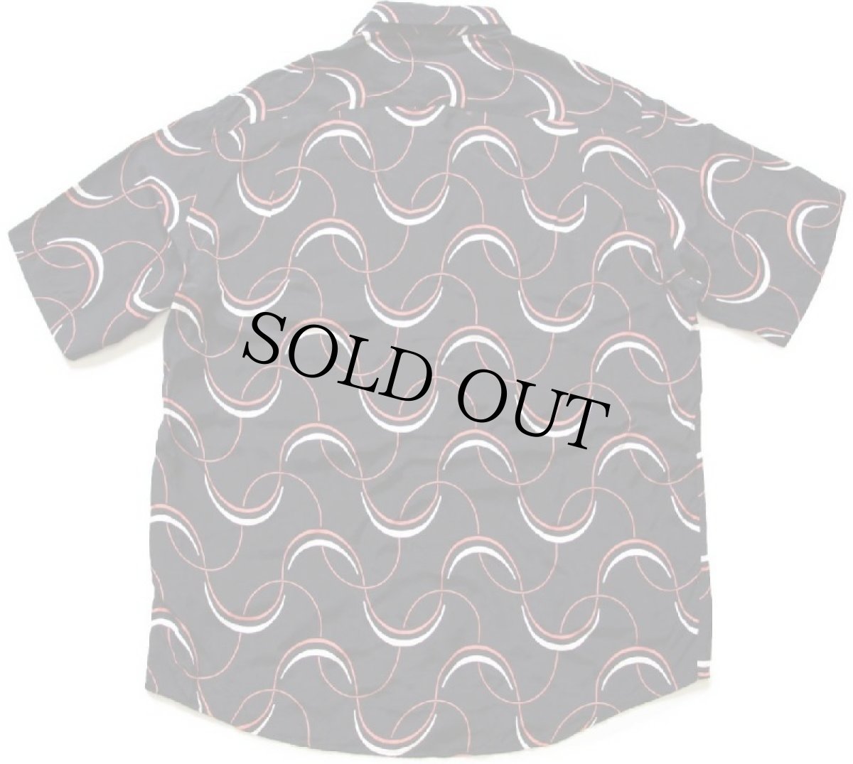 画像2: UNKNOWN アトミック柄 半袖 レーヨンシャツ 黒 (2)