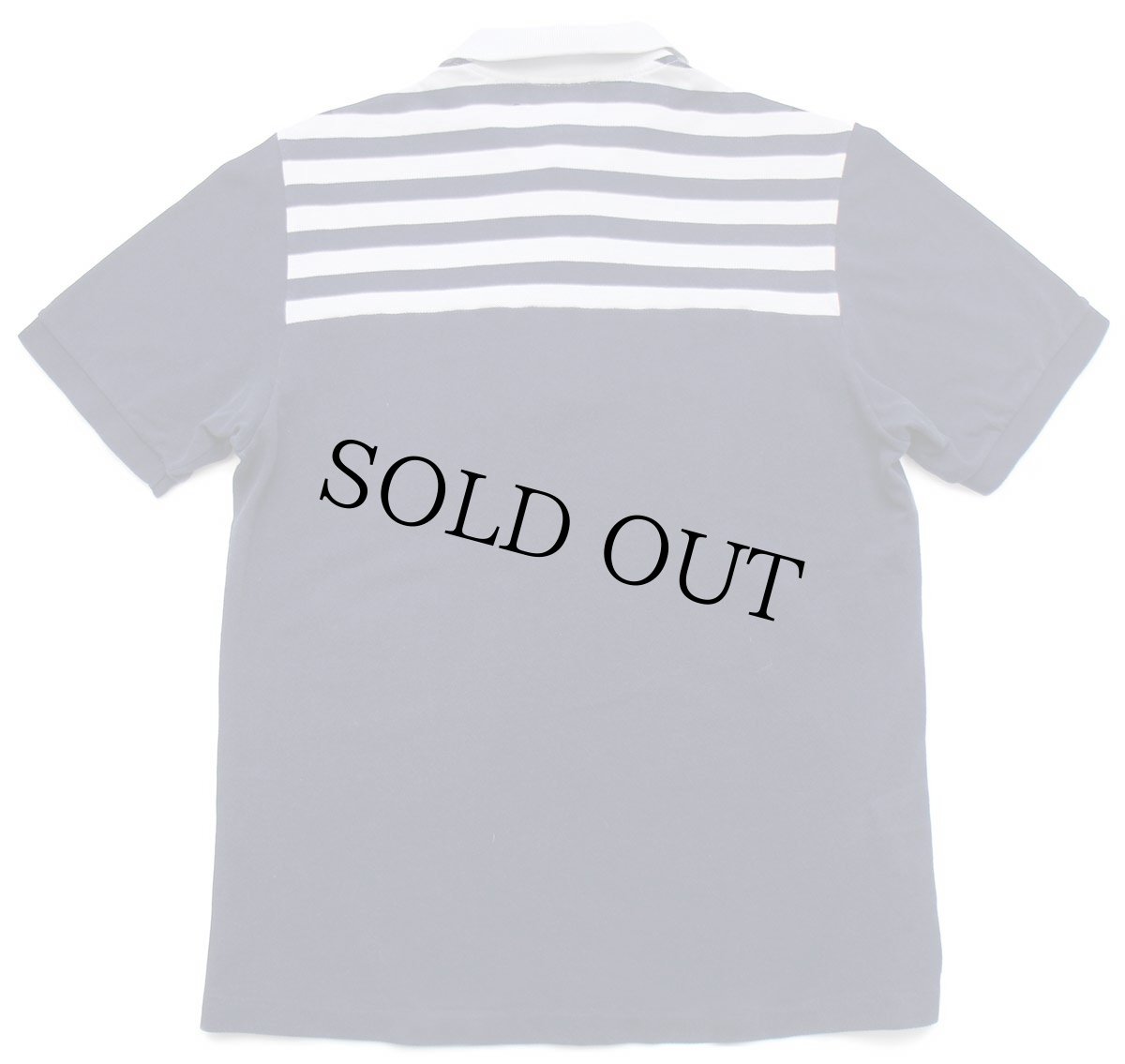 画像2: CHEMISE LACOSTE ラコステ 85周年 ライン コットン 鹿の子 ポロシャツ 紺 M (2)