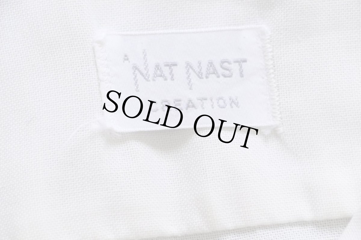 画像5: 60s USA製 NAT NAST Luder's Log Cabin Elma,N.Y. チェーン刺繍 ボウリングシャツ 白 (5)