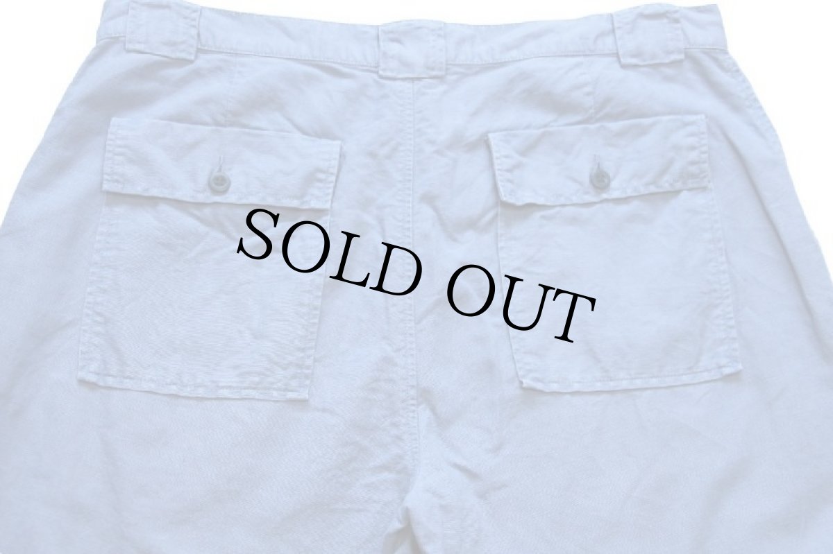 画像5: 90s ポロ ラルフローレン ベイカータイプ リネン×コットンパンツ 薄青 w38 L32 (5)