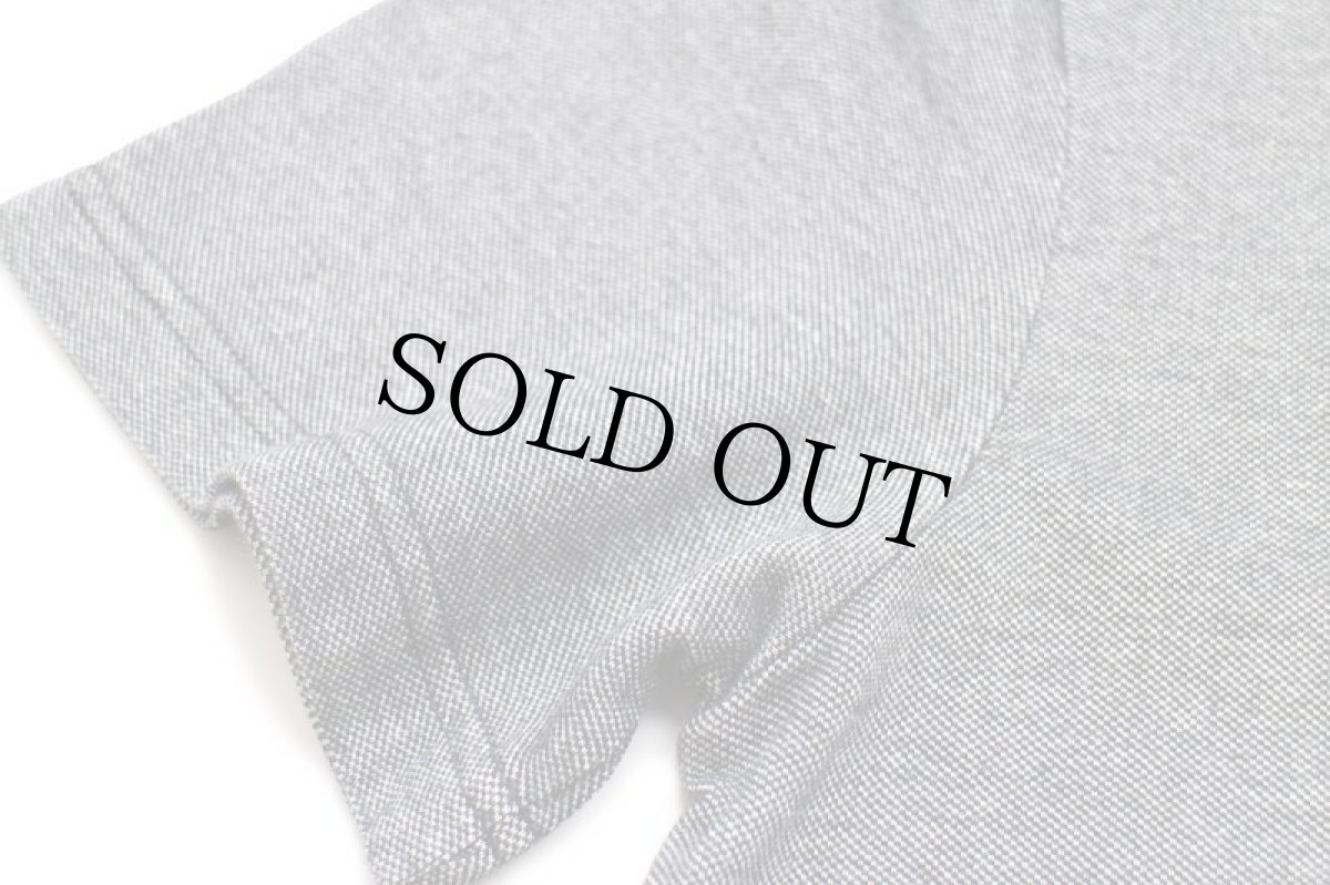 画像6: 90s LACOSTEラコステ ワンポイント ポケット付き コットン 鹿の子 ポロシャツ 霜降り黒 4★208 (6)