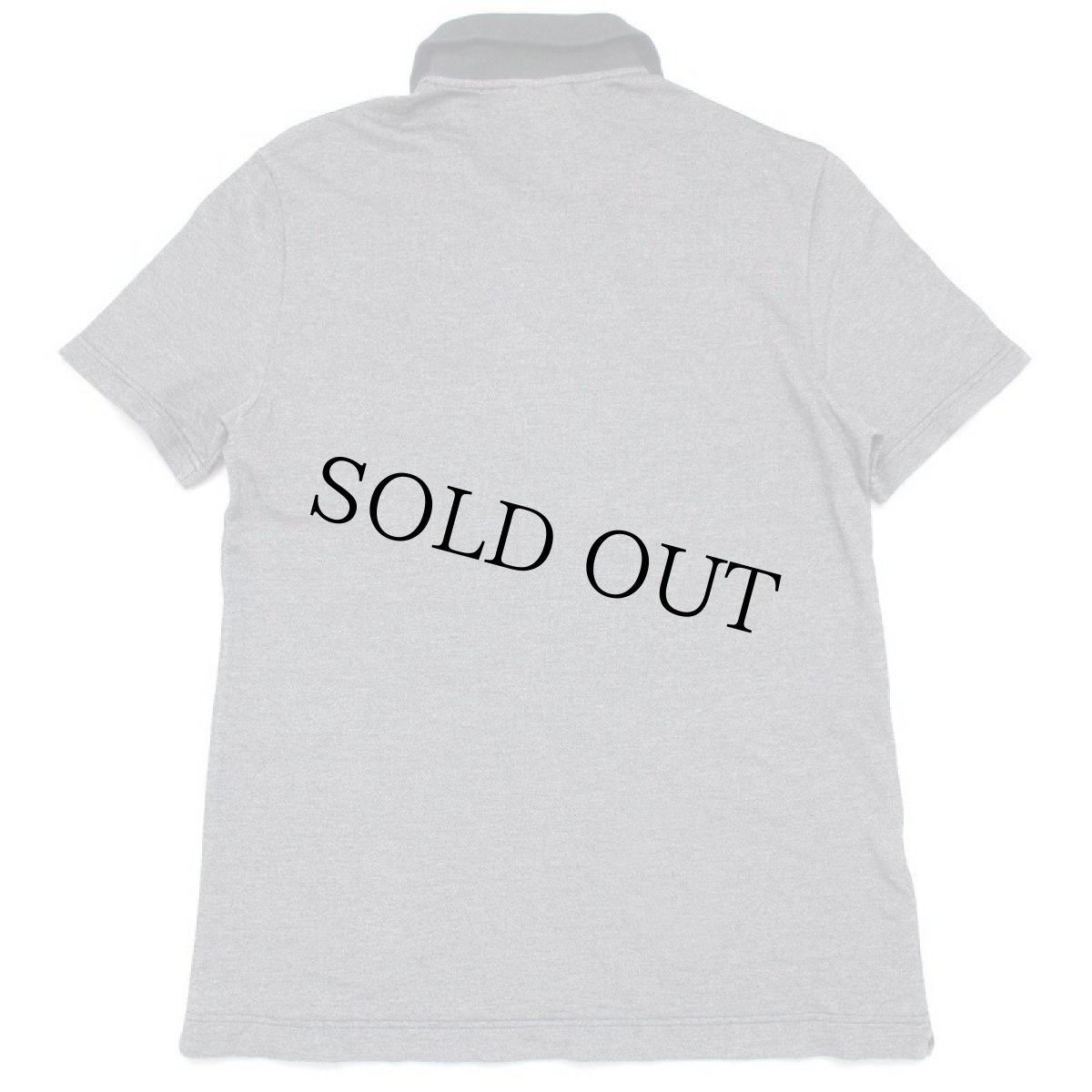 画像2: 90s LACOSTEラコステ ワンポイント ポケット付き コットン 鹿の子 ポロシャツ 霜降り黒 4★208 (2)