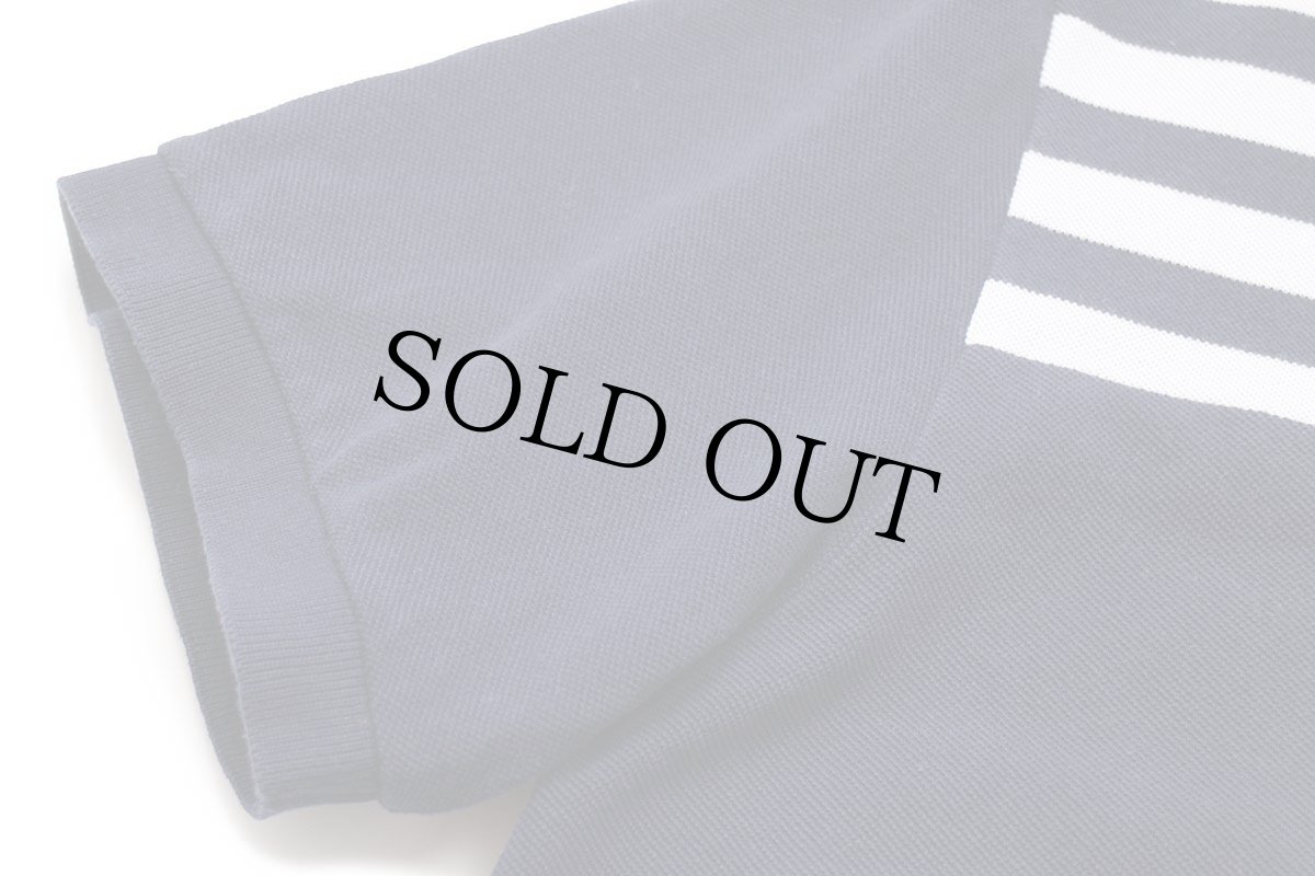 画像6: CHEMISE LACOSTE ラコステ 85周年 ライン コットン 鹿の子 ポロシャツ 紺 M (6)