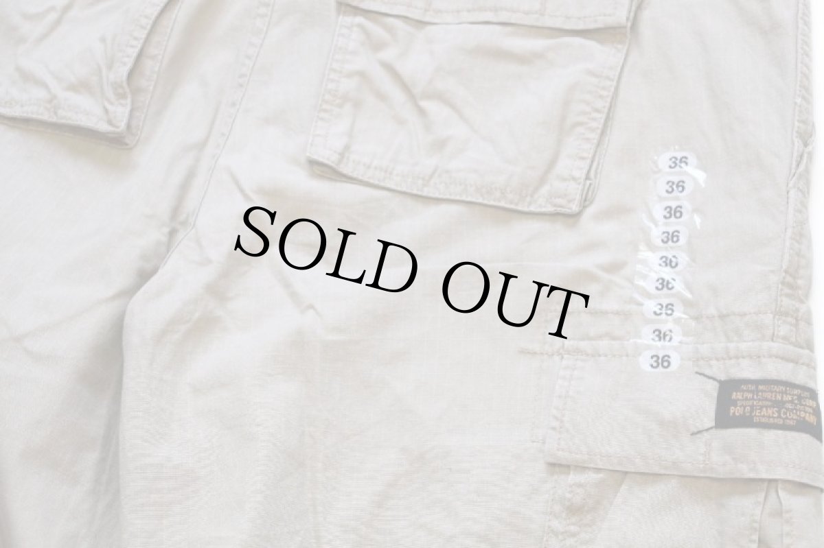 画像5: デッドストック★00s POLO JEANS ポロ ジーンズ ラルフローレン コットン リップストップ カーゴ ショートパンツ カーキ★ショーツ (5)