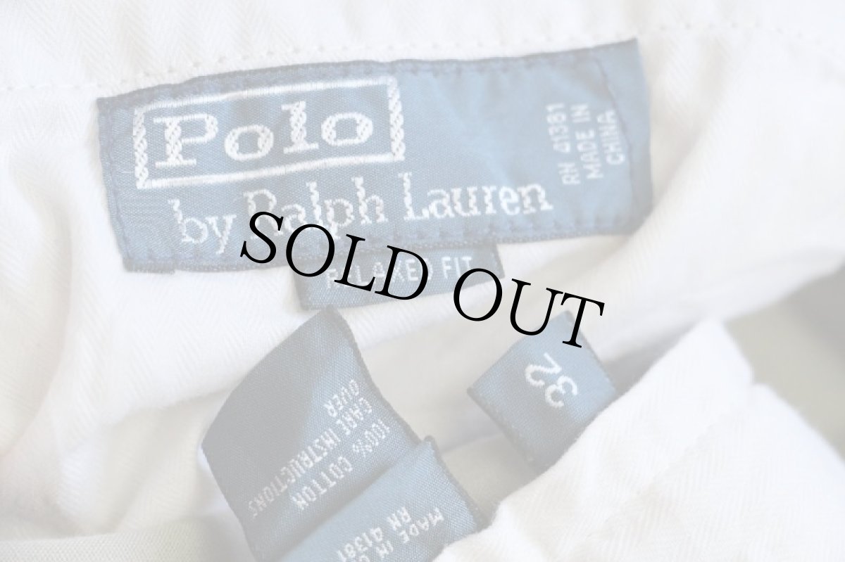 画像5: 00s ポロ ラルフローレン Shorts Drill Khaki コットン カーゴ ショートパンツ グレーベージュ 32★ショーツ (5)