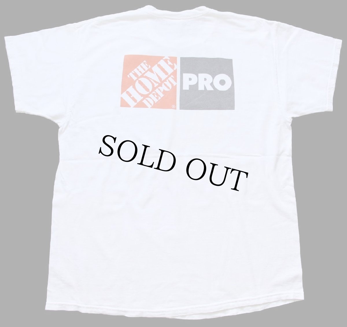 画像3: 00s THE HOME DEPOT PRO ホームデポ ロゴ 両面プリント コットンTシャツ 白 XL (3)