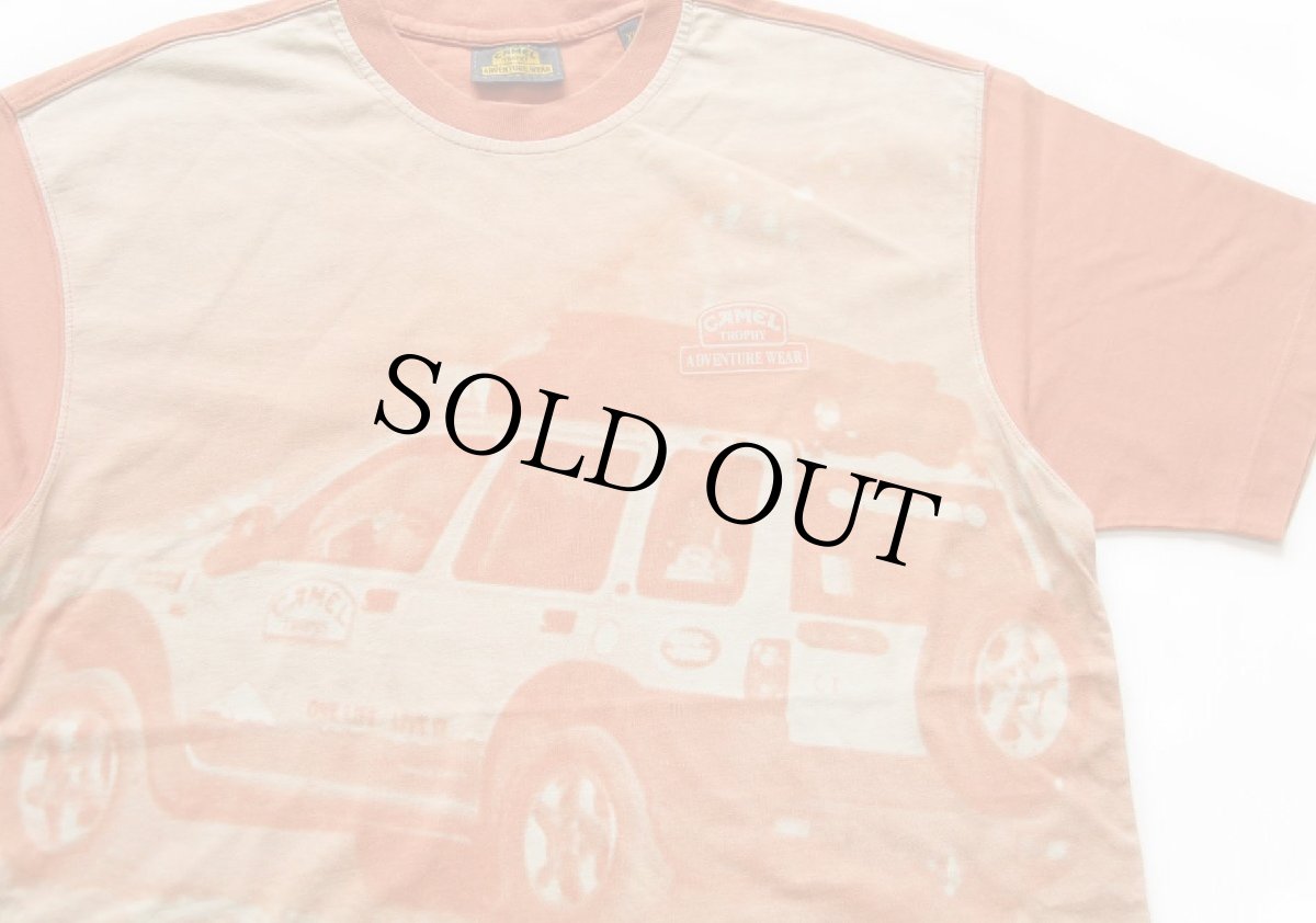 画像3: 00s CAMEL TROPHY ADVENTURE WEAR キャメル ONE LIFE.LIVE IT. LAND ROVER フォトプリント コットンTシャツ XL (3)