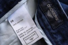 画像5: 00s DOCKERSドッカーズ RELAXED FIT ツータック デニム ショートパンツ 38★ショーツ Levi'sリーバイス (5)