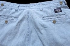 画像3: 90s USA製 DOCKERSドッカーズ ツータック コットン シャンブレー ショートパンツ 32★ショーツ Levi'sリーバイス (3)