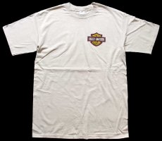 画像2: 00s HARLEY-DAVIDSON ハーレー ダビッドソン ロゴ イーグル 両面プリント コットンTシャツ グレーベージュ L (2)