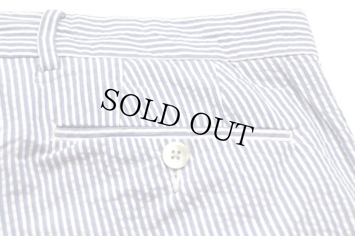 画像4: 00s ポロ ラルフローレン 381 BLEECKER SUFFIELD FIT ストライプ コットン シアサッカー ショートパンツ サックス×白 34★ショーツ (4)