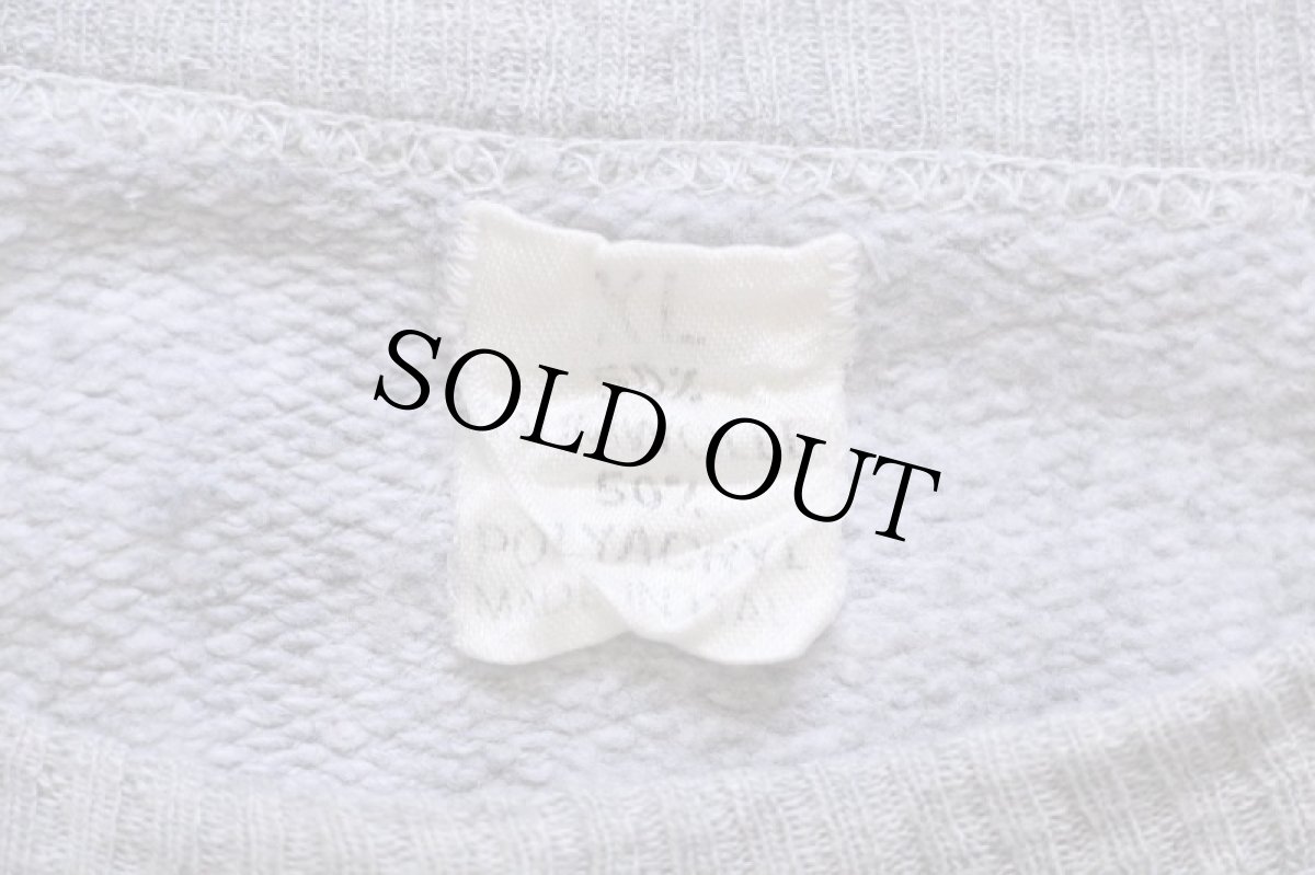 画像5: 80s イタリア製 スヌーピー ウッドストック TEAM 染み込みプリント 半袖スウェット 杢グレー XL (5)