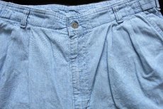 画像4: 90s USA製 DOCKERSドッカーズ ツータック コットン シャンブレー ショートパンツ 32★ショーツ Levi'sリーバイス (4)