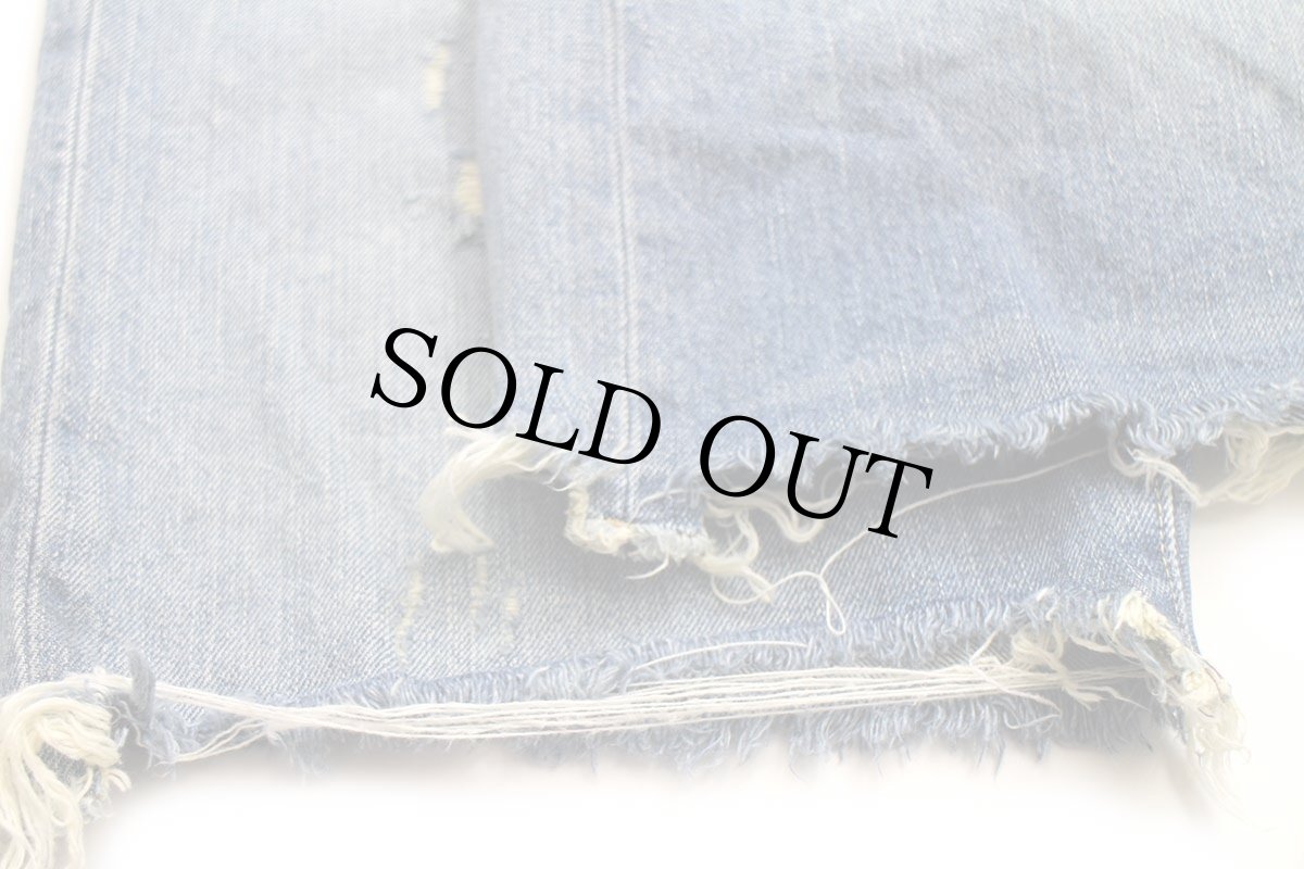 画像7: メキシコ製 ポロ ラルフローレン カットオフ&ビンテージ加工 デニム ショートパンツ 36★ショーツ (7)