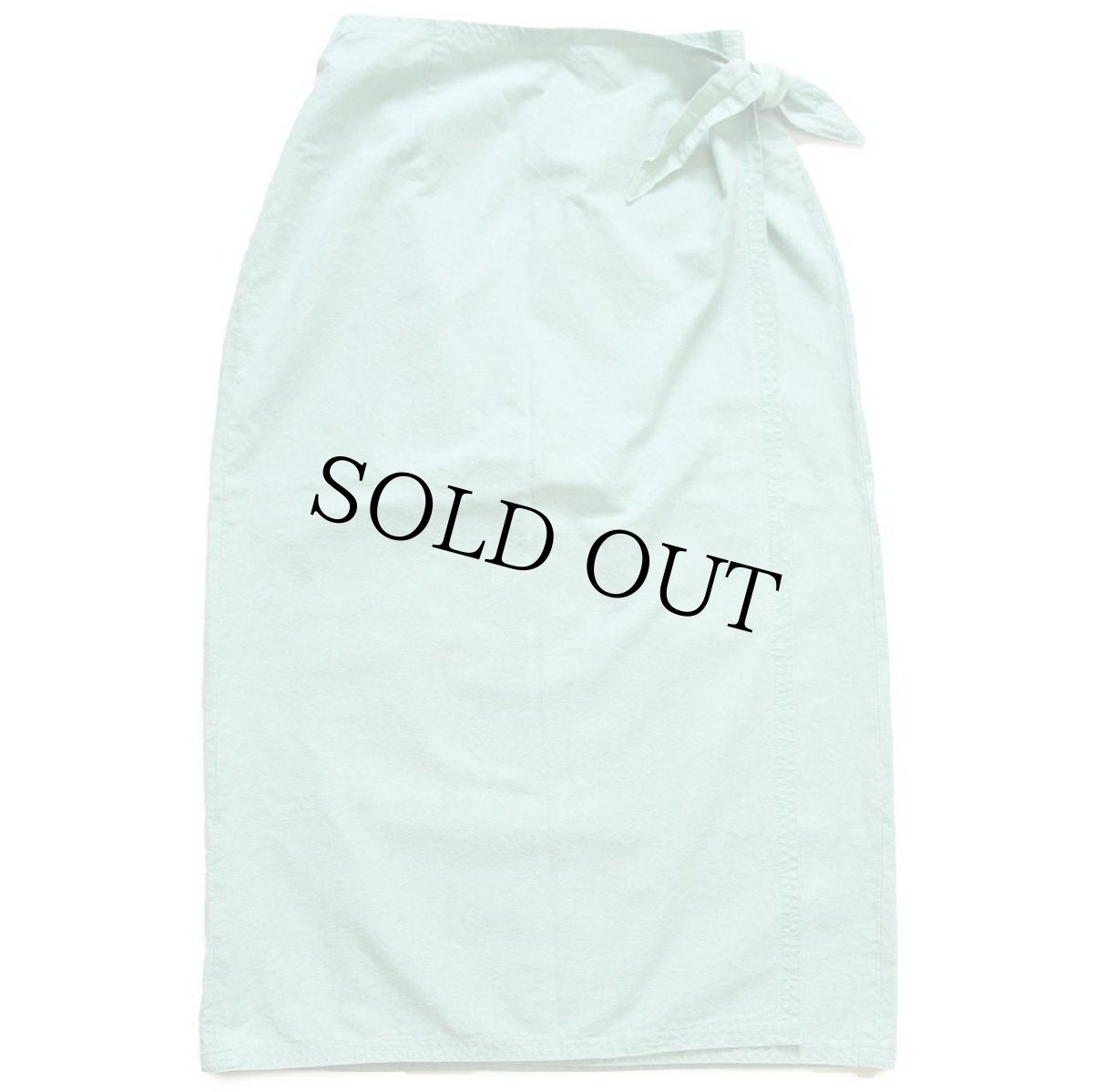 画像1: 90s イタリア製 Ralph Lauren ラルフローレン コットン 巻きスカート ライトグリーン 12 (1)