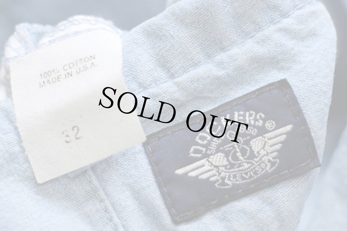 画像5: 90s USA製 DOCKERSドッカーズ ツータック コットン シャンブレー ショートパンツ 32★ショーツ Levi'sリーバイス (5)