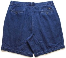 画像2: 00s DOCKERSドッカーズ RELAXED FIT ツータック デニム ショートパンツ 38★ショーツ Levi'sリーバイス (2)