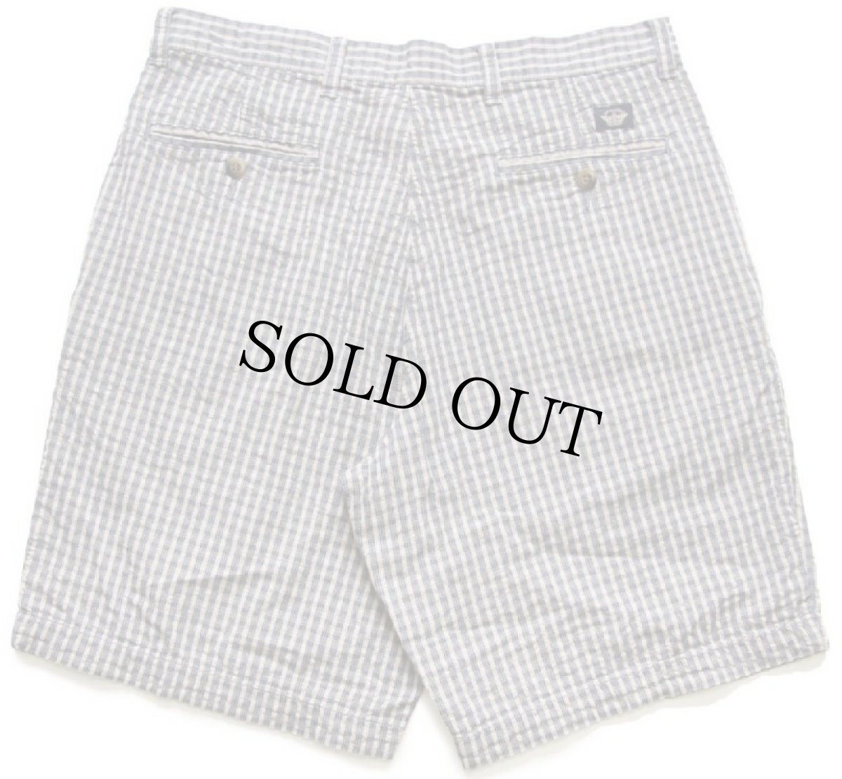 画像2: 90s DOCKERSドッカーズ Pleated チェック ツータック コットン シアサッカー ショートパンツ 32★ショーツ Levi'sリーバイス (2)