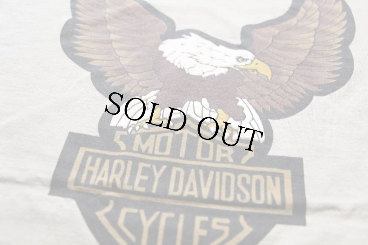 画像4: 00s HARLEY-DAVIDSON ハーレー ダビッドソン ロゴ イーグル 両面プリント コットンTシャツ グレーベージュ L (4)