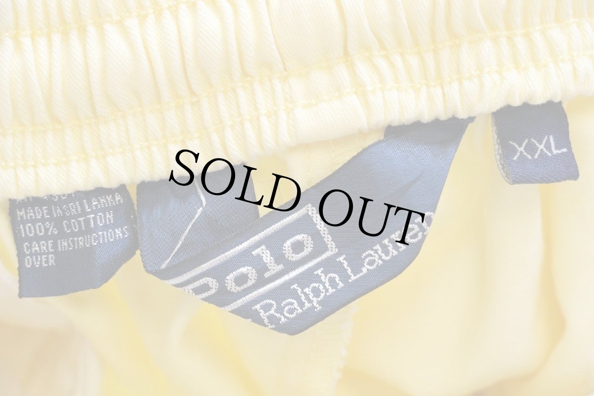 画像4: 90s ポロ ラルフローレン コットン ショートパンツ イエロー XXL★ショーツ 特大 (4)