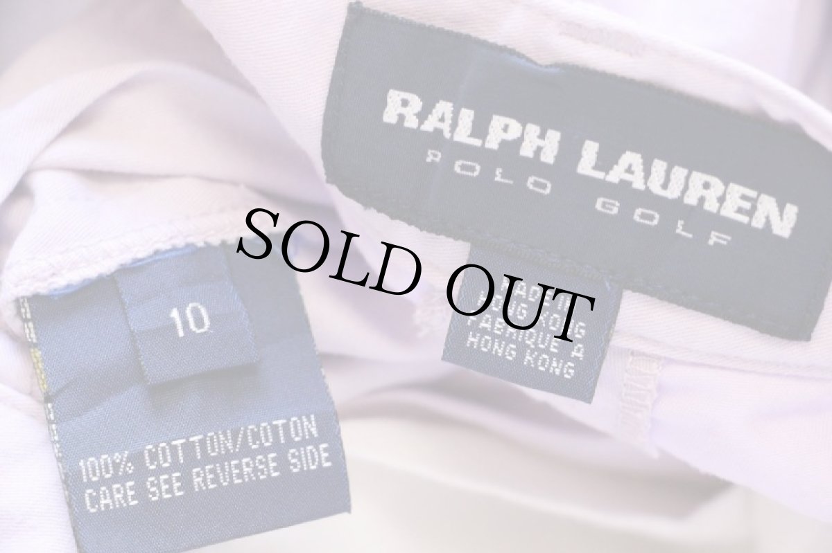 画像4: 90s POLO GOLF ラルフローレン ツータック コットン ショートパンツ ラベンダー 10★ショーツ (4)