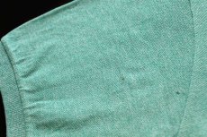 画像6: 80s フランス製 LACOSTE ラコステ ワンポイント コットン 鹿の子 ポロシャツ 杢グリーン 5★235 (6)