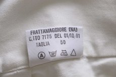 画像5: 90s イタリア軍 ツータック コットンツイル グルカショーツ ショートパンツ 白 50 (5)