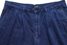 画像3: 00s DOCKERSドッカーズ RELAXED FIT ツータック デニム ショートパンツ 38★ショーツ Levi'sリーバイス (3)